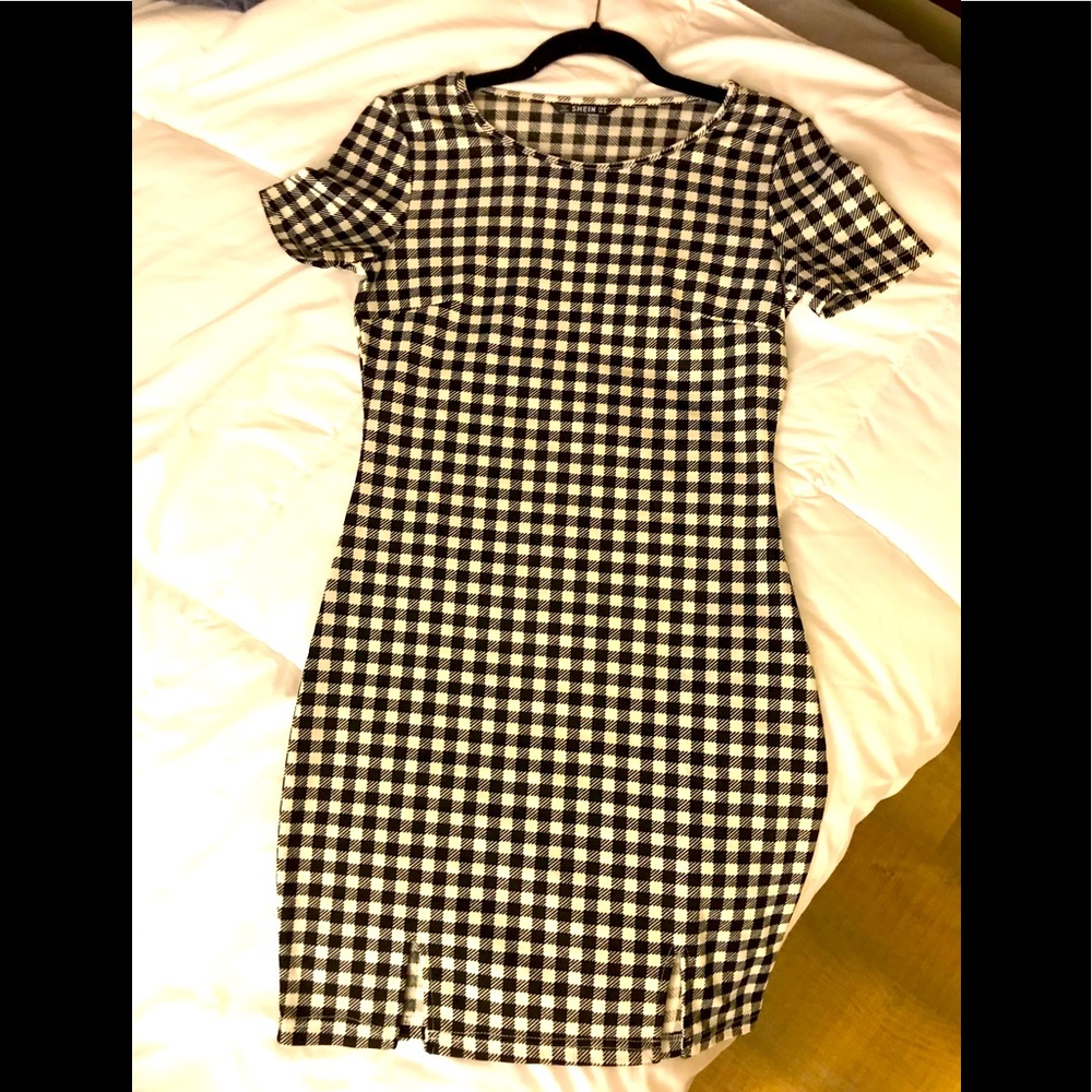 Checkered Fitted Dress